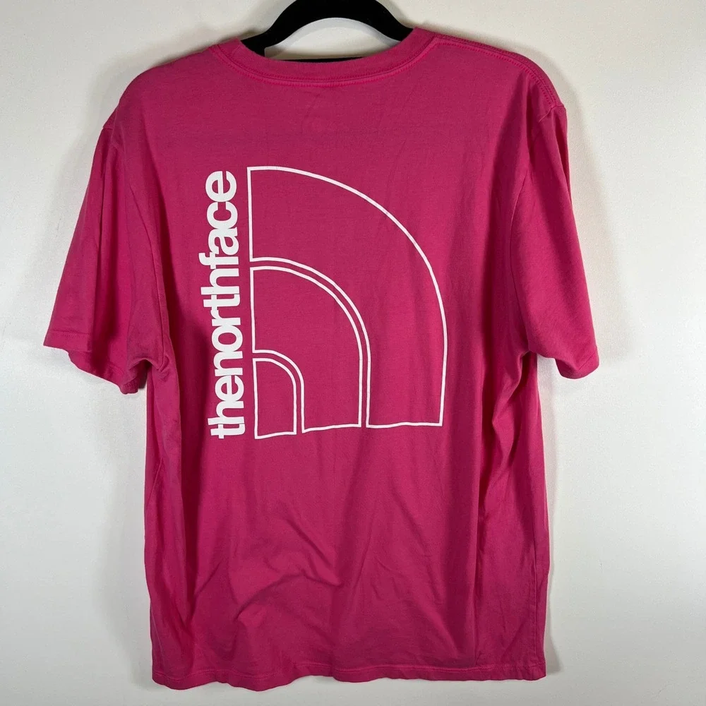The North Face‎ Mens Pink Short Sleeve Graphic Box Logo T-Shirt Large Outdoor